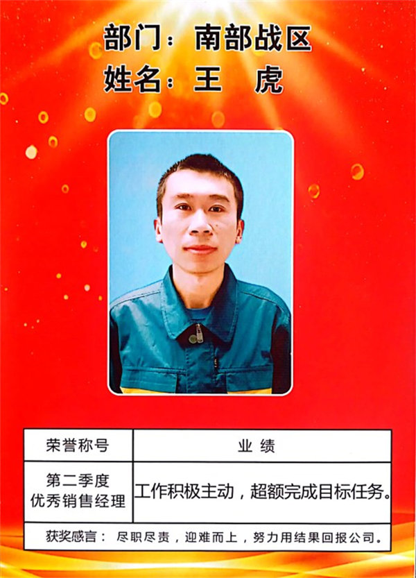 季度優秀銷售經理